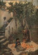 John William Waterhouse Study of a Garden on Capri Germany oil painting artist